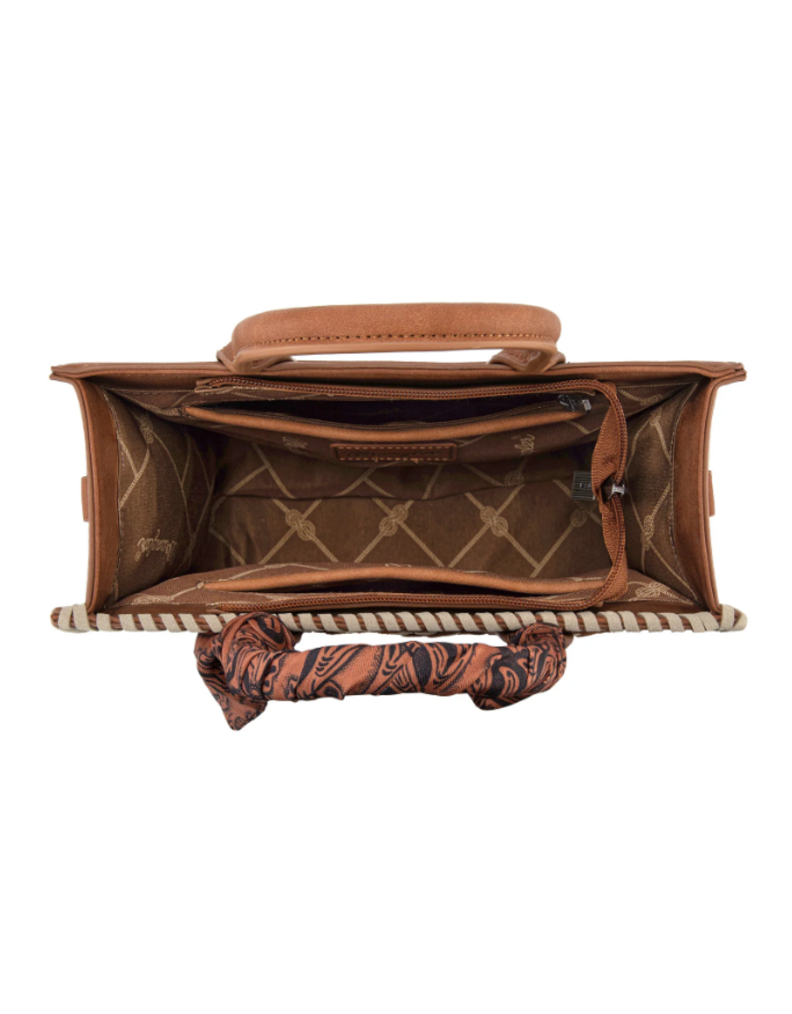 PURSE CROSSBODY WRANGLER WHIPSTITCH AZTEC LEATHER