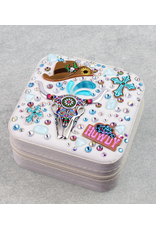 JEWELRY BOX TRAVEL CASE BEDAZZLED