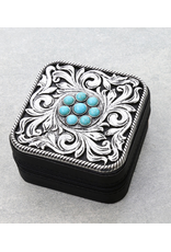 JEWELRY BOX TRAVEL CASE METAL PLATE