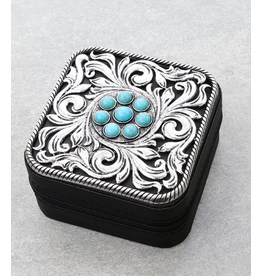 JEWELRY BOX TRAVEL CASE METAL PLATE