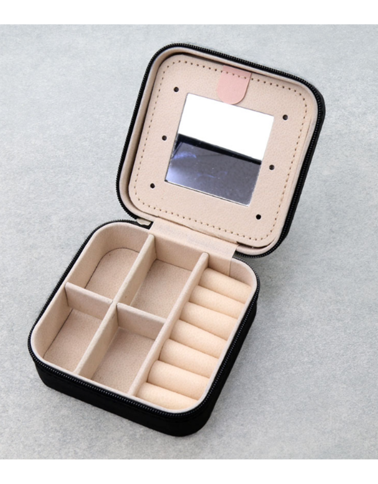 JEWELRY BOX TRAVEL CASE METAL PLATE
