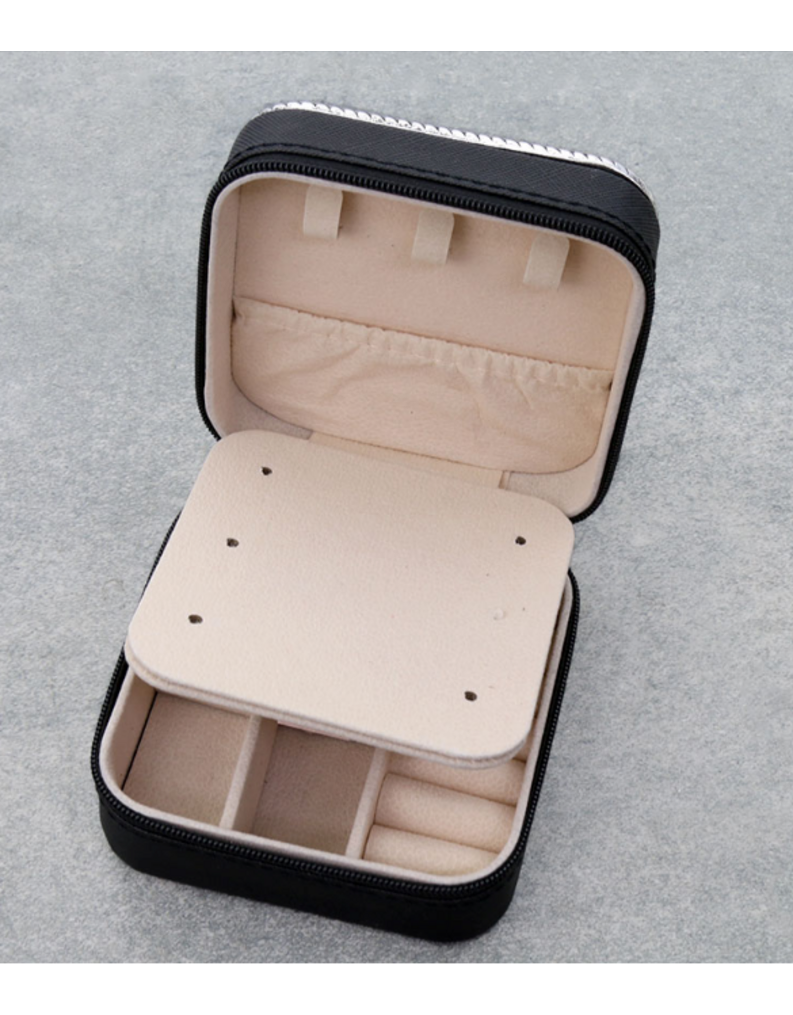 JEWELRY BOX TRAVEL CASE METAL PLATE