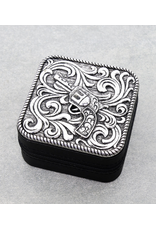 JEWELRY BOX TRAVEL CASE METAL PLATE