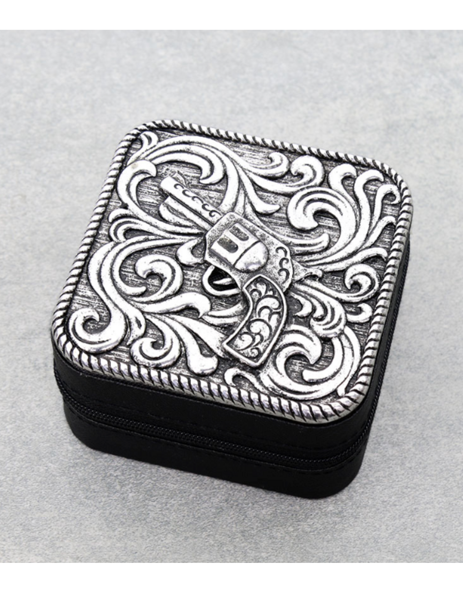 JEWELRY BOX TRAVEL CASE METAL PLATE