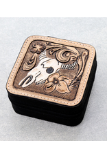 JEWELRY BOX TRAVEL CASE LEATHER PATCH