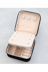 JEWELRY BOX TRAVEL CASE METAL PLATED