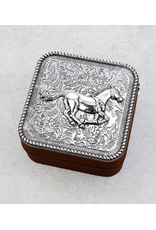 JEWELRY BOX TRAVEL CASE METAL PLATED