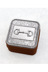JEWELRY BOX TRAVEL CASE METAL PLATED