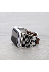 APPLE WATCH BAND LEATHER METAL BOOT STITCH
