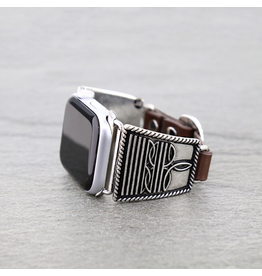APPLE WATCH BAND LEATHER METAL BOOT STITCH