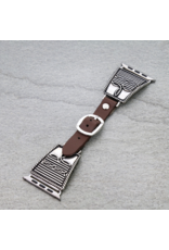 APPLE WATCH BAND LEATHER METAL BOOT STITCH