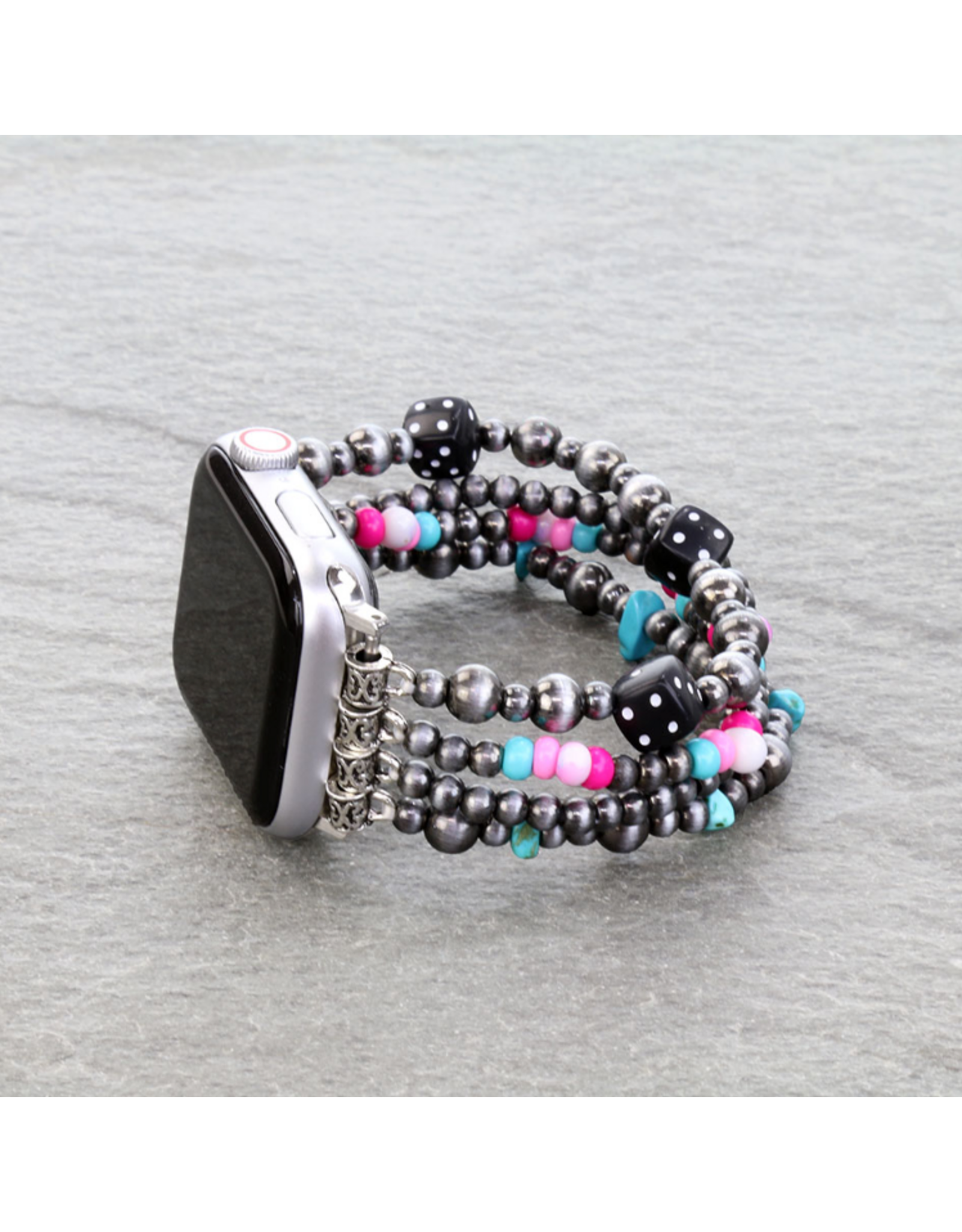 APPLE WATCH BAND STRETCH FUN THEME PINK 8 BALL