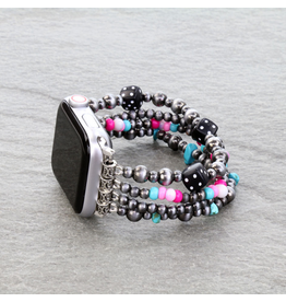 APPLE WATCH BAND STRETCH FUN THEME PINK 8 BALL