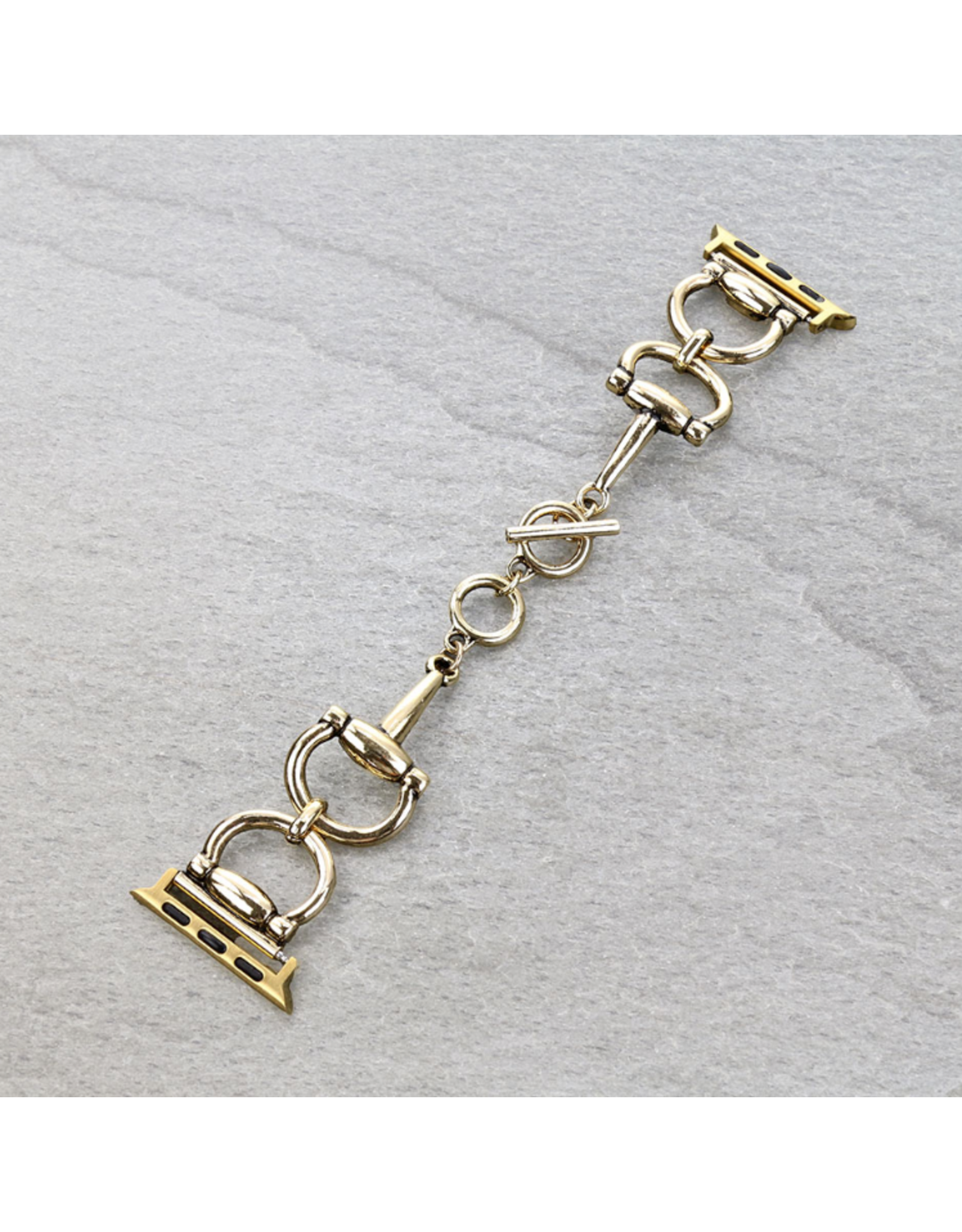 APPLE WATCH BAND HORSE BIT GOLD