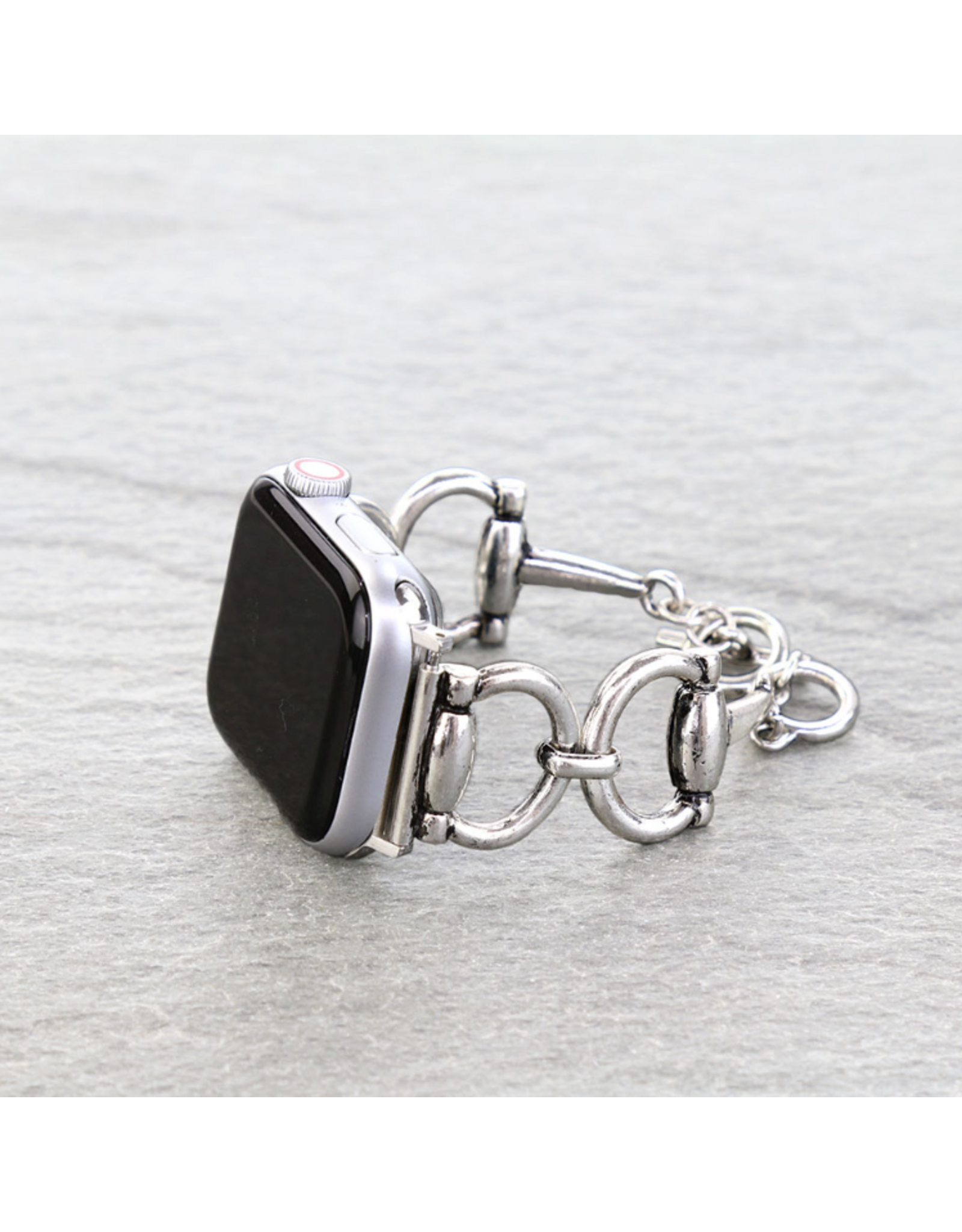 APPLE WATCH BAND SILVER HORSE BIT