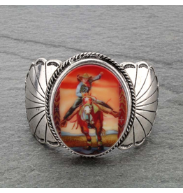 BRACELET CUFF STRETCH COWGIRL RIDING PORTRAIT