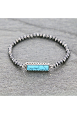 BRACELET STRETCH NAVAJO PEARL BAR