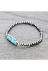 BRACELET STRETCH NAVAJO PEARL BAR
