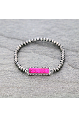 BRACELET STRETCH NAVAJO PEARL BAR