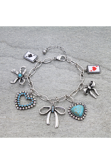 BRACELET CHARM LINK MULTI BOW CHARM