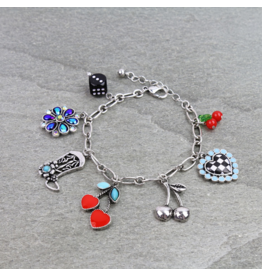 CHARM BRACELET WESTERN GAMBLE THEME CHARM LINK