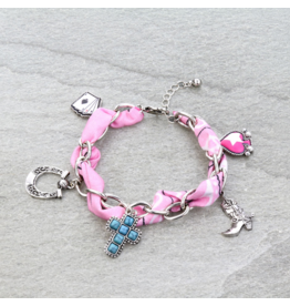 CHARM BRACELET SCARF LINK CROSS CHARM