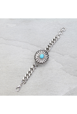 BRACELET WESTERN CONCHO STONE LINK