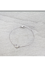 BRACELET LINK PAVE STONE HORSESHOE