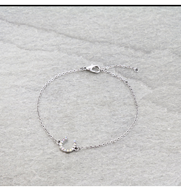 BRACELET LINK PAVE STONE HORSESHOE