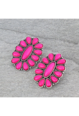 EARRINGS STUD WESTERN CONCHO