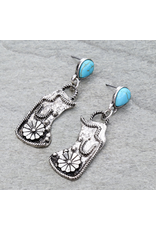 WARRING DANGLE TURQUOISE POST CHAPS SILVER