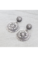 EARRING CONCHO STUD LARGE CONCHO DANGLE SINGLE