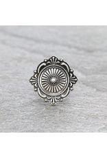 RING CUFF SILVER TEXTURE CONCHO