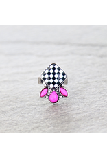 RING CUFF CHECKERED DIAMONDS