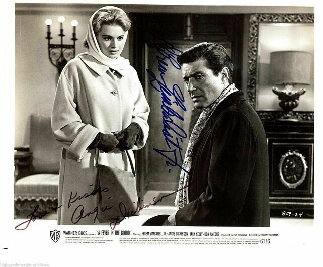 ANGIE DICKINSON, EFREM Z (DECEASED)SIGNED 8X10 STUDIO PROMO JSA COA #N38717