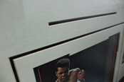 MUHAMMAD ALI  FAMOUS FIGHTS COLLAGE SIGNED CUSTOM FRAME
