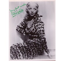 ALICE WHITE, DECEASED ACTRESS SIGNED VINTAGE PHOTO WITH COA