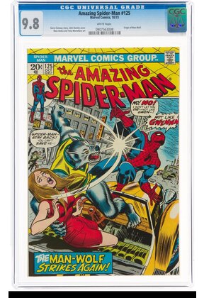 AMAZING SPIDER-MAN #125 CGC 9.8 WHITE PAGE HIGHEST GRADED CGC #0907563008