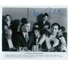 ALAN ARKIN, IN THE CULT FILM THE REURN OF CAPTAIN INVINCIBLE SIGNED 8X10 PHOTO
