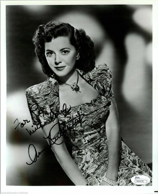 ANN RUTHERFORD DECEASED SCARLETT'S SISTER IN GONE W/ THE WIND SIGNED JSA #N44476