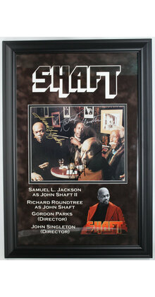 2000 SHAFT MOVIE CAST 4 SIGNATURES, SAMUEL JACKSON, RICHARD ROUNDTREE ++