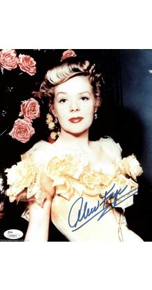 ALICE FAYE (DECEASED) OSCAR WINNER AUTOGRAPH SIGNED 8X10 JSA #N38893