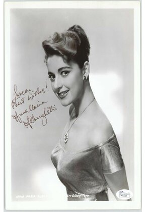 ANNA MARIA ALBERGHETTI, SEXY ITALIAN ACTRESS 8X10 SIGNED JSA AUTHEN. #P41528