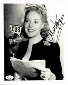 ALICE FAYE (DECEASED) OSCAR WINNER CBS PROMO AUTOGRAPH SIGNED 8X10 JSA #N38968