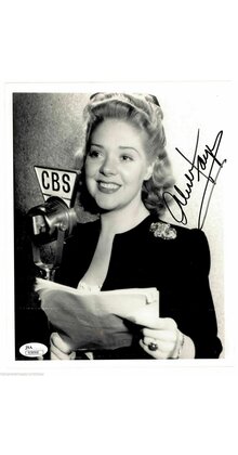 ALICE FAYE (DECEASED) OSCAR WINNER CBS PROMO AUTOGRAPH SIGNED 8X10 JSA #N38968