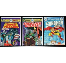 DC BRONZE AGE LOT OF #1 COMICS, SANDMAN, SUPER VILLAINS, SHERLOCK HOMLES
