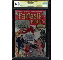 FANTASTIC FOUR #6 CGC 6.0 SS STAN LEE SIGNED 1ST MARVEL VILLIAN TEAM UP CGC #1508240020