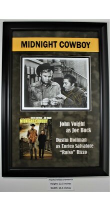DUSTIN HOFFMAN AND JON VOIGHT "MIDNIGHT COWBOY" SIGNED AND FRAMED