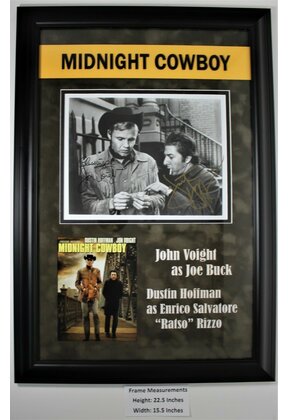DUSTIN HOFFMAN AND JON VOIGHT "MIDNIGHT COWBOY" SIGNED AND FRAMED