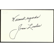 JOAN LESLIE (DECEASED) ACTRESS SIGNED 3X5 JSA AUTHENTICATED COA #N44552